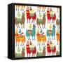 Llamas Colors-Gaia Marfurt-Framed Stretched Canvas