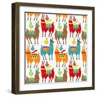 Llamas Colors-Gaia Marfurt-Framed Giclee Print