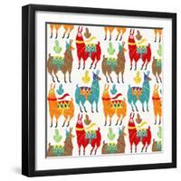 Llamas Colors-Gaia Marfurt-Framed Giclee Print