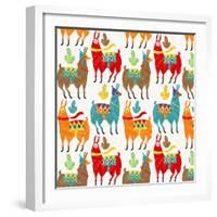 Llamas Colors-Gaia Marfurt-Framed Giclee Print