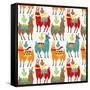 Llamas Colors-Gaia Marfurt-Framed Stretched Canvas