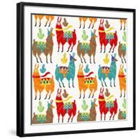 Llamas Colors-Gaia Marfurt-Framed Giclee Print