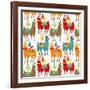 Llamas Colors-Gaia Marfurt-Framed Giclee Print