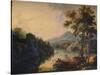 'Llanberis Lake and Dolbardarn Castle', 1766, (1938)-Richard Wilson-Stretched Canvas