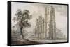 Llandaff Cathedral-Paul Sandby-Framed Stretched Canvas