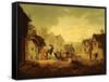 Llangollen (Oil on Canvas)-Julius Caesar Ibbetson-Framed Stretched Canvas