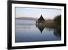 Llangorse Lake and Crannog Island in Morning Mist-Stuart Black-Framed Photographic Print