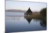 Llangorse Lake and Crannog Island in Morning Mist-Stuart Black-Mounted Photographic Print