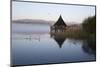 Llangorse Lake and Crannog Island in Morning Mist-Stuart Black-Mounted Photographic Print