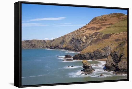 Llangrannog Beach, Ceridigion (Cardigan), West Wales, Wales, United Kingdom, Europe-Billy Stock-Framed Stretched Canvas