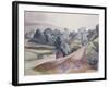 Llanmadoc, Gower (W/C on Paper)-John Northcote Nash-Framed Giclee Print