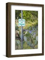 Llano, Texas, USA. Don't Mess With Texas sign in the hill country.-Emily Wilson-Framed Photographic Print