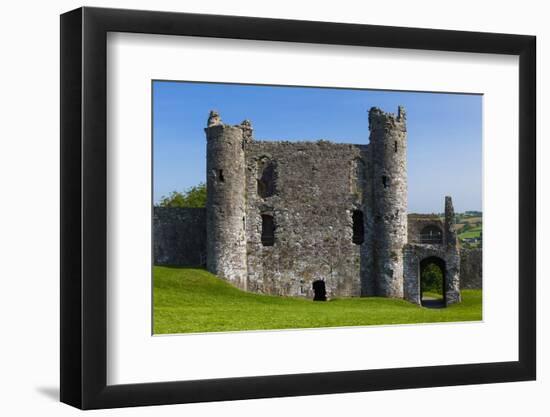 Llansteffan Castle, Carmarthenshire, Wales, United Kingdom, Europe-Billy Stock-Framed Photographic Print