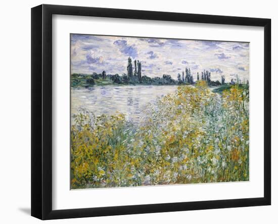 Lle aux Fleurs near Vetheuil-Claude Monet-Framed Art Print