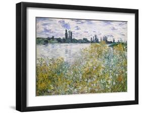 Lle aux Fleurs near Vetheuil-Claude Monet-Framed Art Print