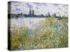 Lle aux Fleurs near Vetheuil-Claude Monet-Stretched Canvas