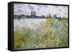 Lle aux Fleurs near Vetheuil-Claude Monet-Framed Stretched Canvas