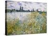 Lle aux Fleurs near Vetheuil-Claude Monet-Stretched Canvas