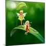 Lllustration of the Two Playful Fairies-interactimages-Mounted Photographic Print