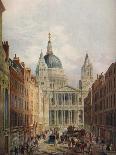 St Pauls Cathedral, Looking Up Ludgate Hill, London, 1925-Lloyd Brothers-Giclee Print