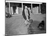 Lloyd George and His Dog-null-Mounted Photographic Print