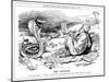 Lloyd George Tries to Charm Unemployment, Cartoon-Leonard Raven-hill-Mounted Art Print
