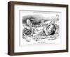 Lloyd George Tries to Charm Unemployment, Cartoon-Leonard Raven-hill-Framed Art Print