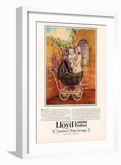 Lloyd Loom, Magazine Advertisement, USA, 1927-null-Framed Giclee Print