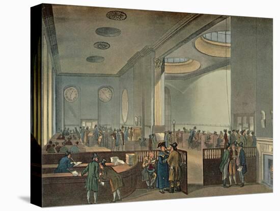 'Lloyd's Subscription Rooms As Seen By Rowlandson in 1800', 1928-Thomas Rowlandson-Stretched Canvas