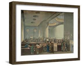 'Lloyd's Subscription Rooms As Seen By Rowlandson in 1800', 1928-Thomas Rowlandson-Framed Giclee Print