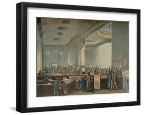 'Lloyd's Subscription Rooms As Seen By Rowlandson in 1800', 1928-Thomas Rowlandson-Framed Giclee Print