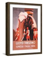 Lloyd Triestino Espresso Itali India-Marcello Dudovich-Framed Art Print