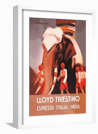 Lloyd Triestino Espresso Itali India-Marcello Dudovich-Framed Art Print