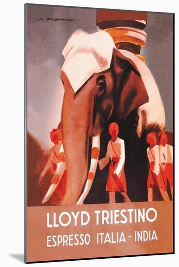 Lloyd Triestino Espresso Itali India-Marcello Dudovich-Mounted Art Print