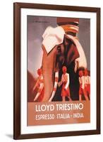 Lloyd Triestino Espresso Itali India-Marcello Dudovich-Framed Art Print