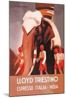Lloyd Triestino Espresso Itali India-Marcello Dudovich-Mounted Art Print