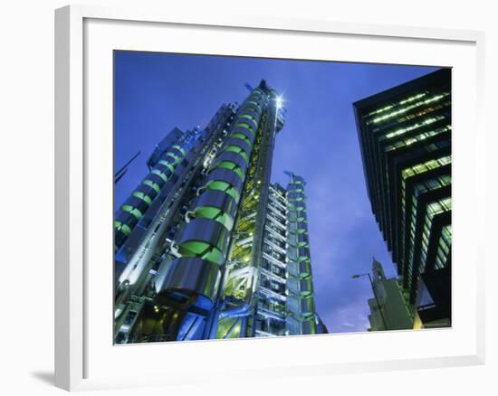 Lloyds Building at Night, City of London, London-Lee Frost-Framed Photographic Print