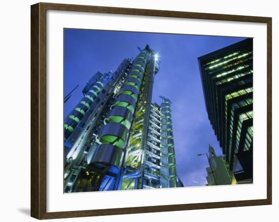 Lloyds Building at Night, City of London, London-Lee Frost-Framed Photographic Print