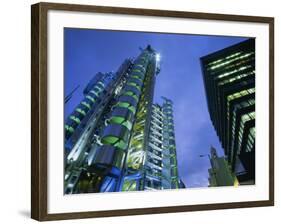 Lloyds Building at Night, City of London, London-Lee Frost-Framed Photographic Print