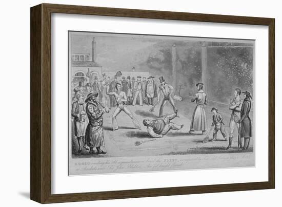Llustration of a Scene at the Fleet Prison, from Pierce Egan's Life in London, 1820-Isaac Robert Cruikshank-Framed Giclee Print