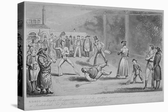 Llustration of a Scene at the Fleet Prison, from Pierce Egan's Life in London, 1820-Isaac Robert Cruikshank-Stretched Canvas