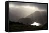 Llyn Bochlwyd, and the Ogwen Valley from Glyder Fach, Snowdonia National Park, Gwynedd, Wales-Peter Barritt-Framed Stretched Canvas