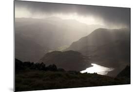 Llyn Bochlwyd, and the Ogwen Valley from Glyder Fach, Snowdonia National Park, Gwynedd, Wales-Peter Barritt-Mounted Photographic Print