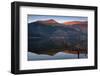 Llyn Cwellyn, the Beddgelert Forest and Y Garn at first light, Snowdonia National Park, Eryri-Alan Novelli-Framed Photographic Print