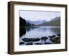Llyn Mynbyr in the Early Morning, with Snowdonian Mountains Behind, Capel Curig, North Wales-Raj Kamal-Framed Photographic Print