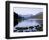 Llyn Mynbyr in the Early Morning, with Snowdonian Mountains Behind, Capel Curig, North Wales-Raj Kamal-Framed Photographic Print