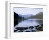 Llyn Mynbyr in the Early Morning, with Snowdonian Mountains Behind, Capel Curig, North Wales-Raj Kamal-Framed Photographic Print