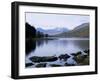 Llyn Mynbyr in the Early Morning, with Snowdonian Mountains Behind, Capel Curig, North Wales-Raj Kamal-Framed Photographic Print