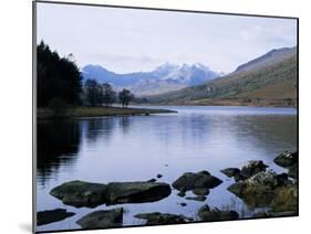 Llyn Mynbyr in the Early Morning, with Snowdonian Mountains Behind, Capel Curig, North Wales-Raj Kamal-Mounted Photographic Print