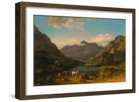 Llyn Nantlle, North Wales, C.1777-George the Elder Barret-Framed Giclee Print